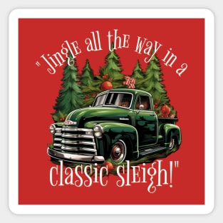 Jingle all the way in a classic sleigh Sticker